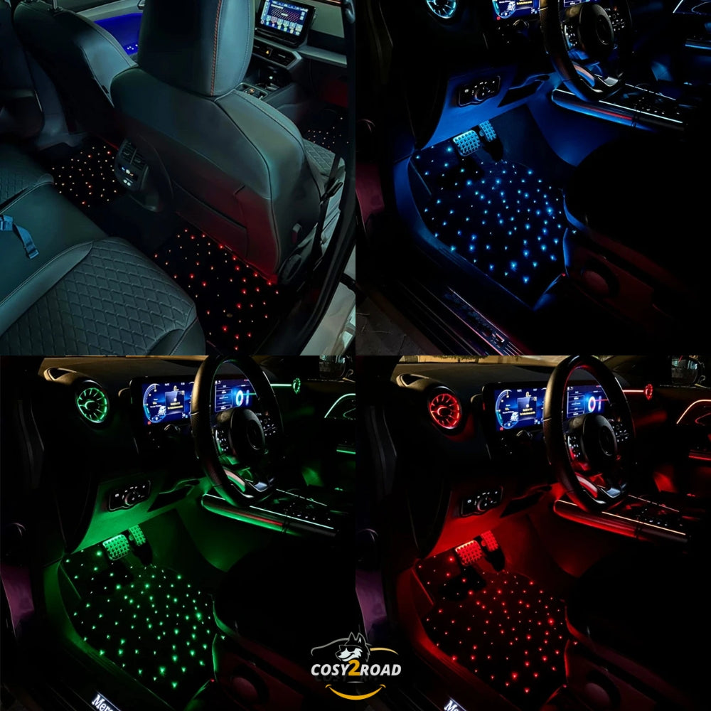 Tapis de sol LED étoilés pour voiture – Ambiance lumineuse haut de gamme