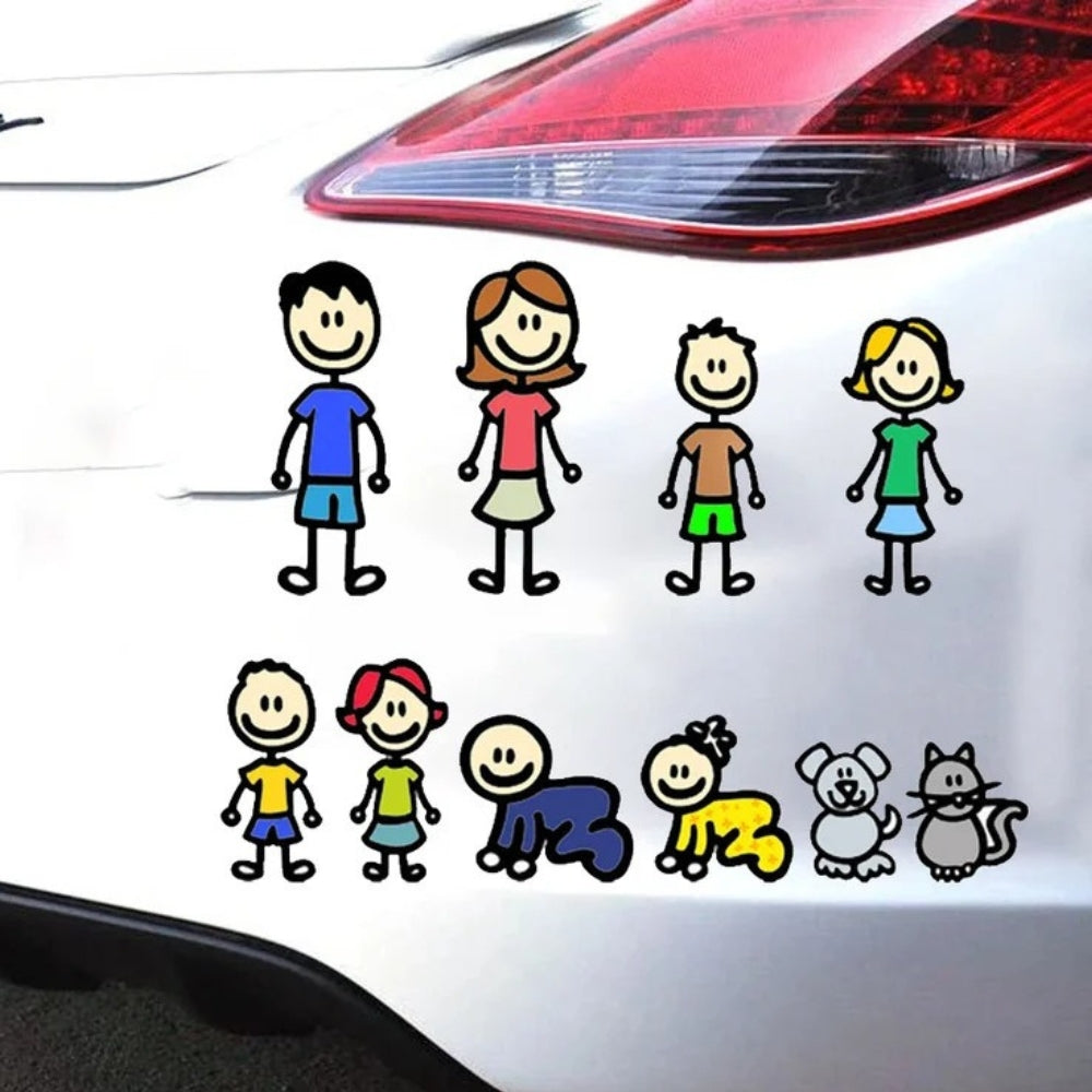 Autocollant Famille Voiture | Style Familial ®
