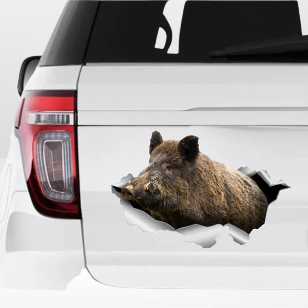 Autocollant Sanglier Voiture | Nature affirmée ®