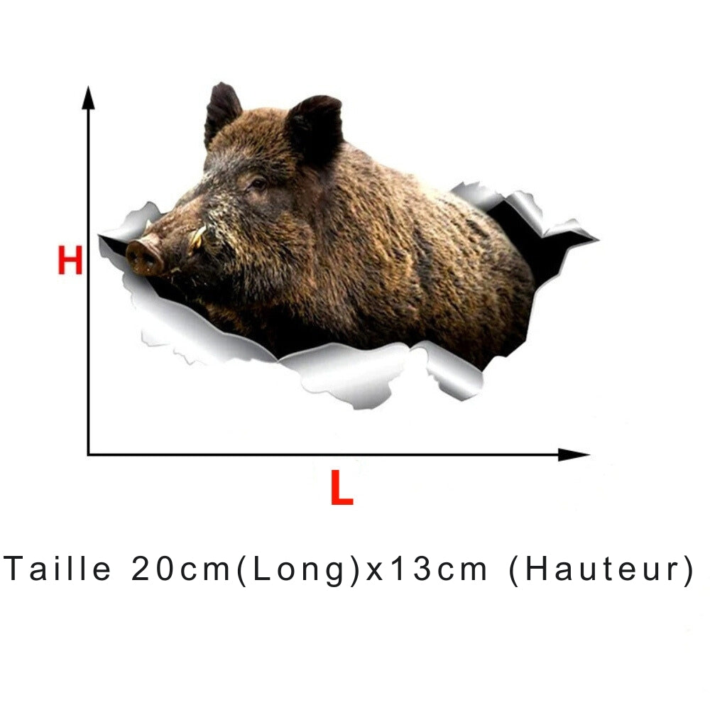 Autocollant Sanglier Voiture | Nature affirmée ®