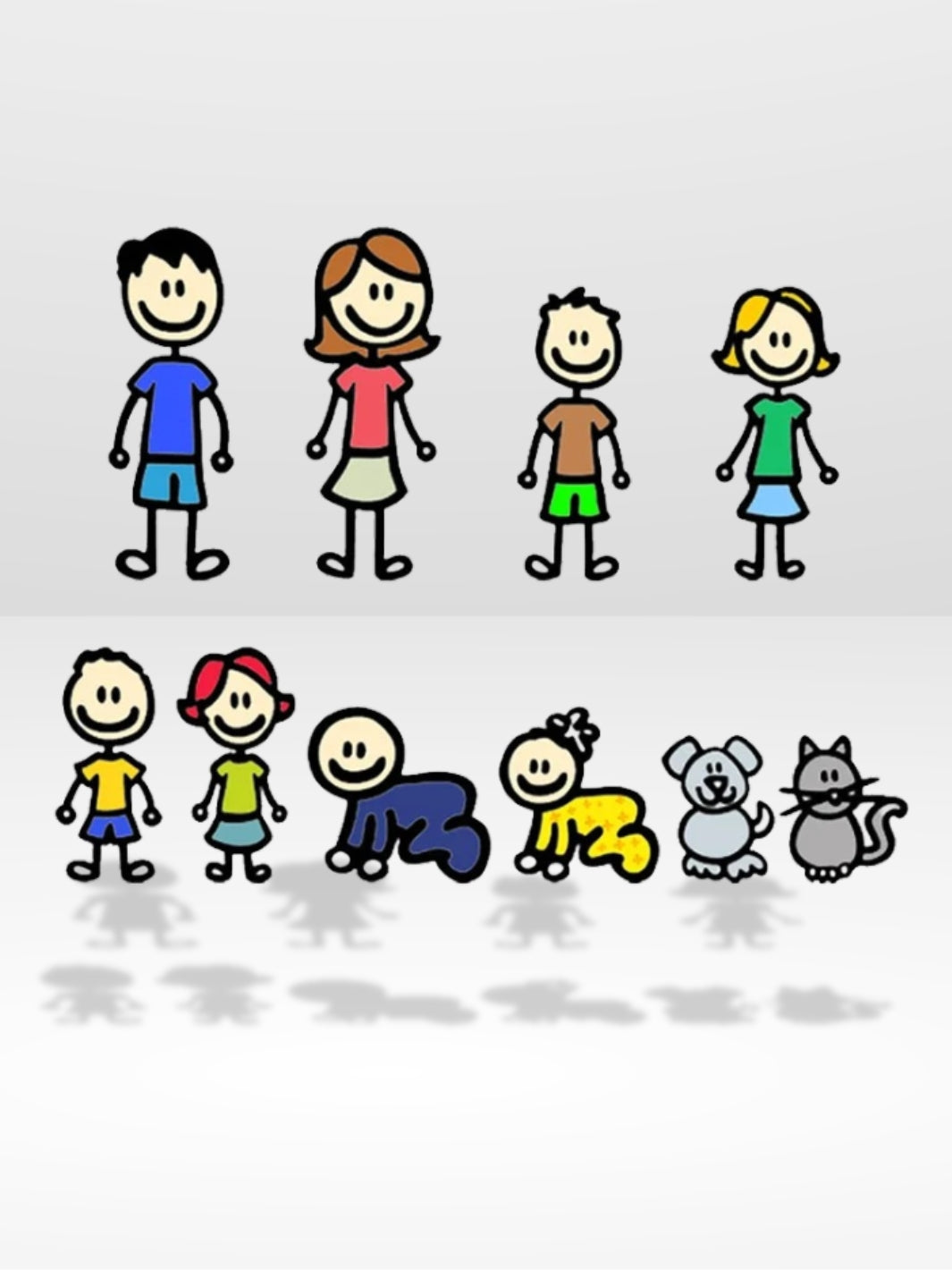 Autocollant Famille Voiture | Style Familial ®