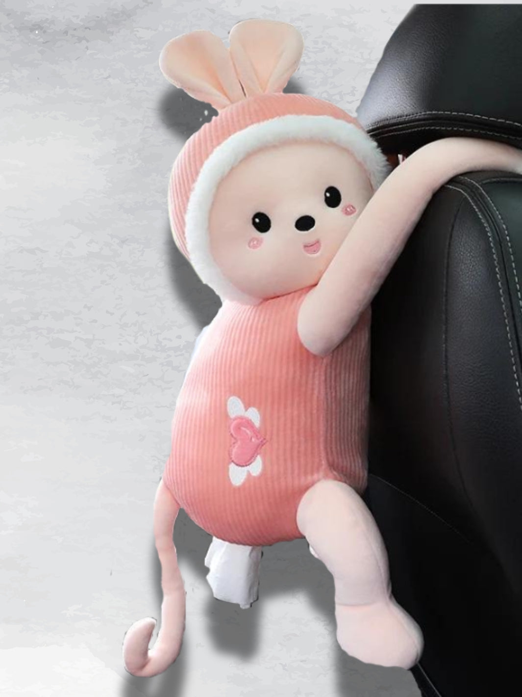 Peluche Lapin Boite à mouchoirs pour Voiture