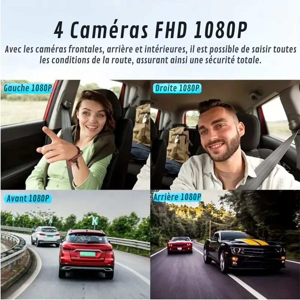 Dashcam Voiture 360°| DashGard Pro CX360 | Surveillance Totale®