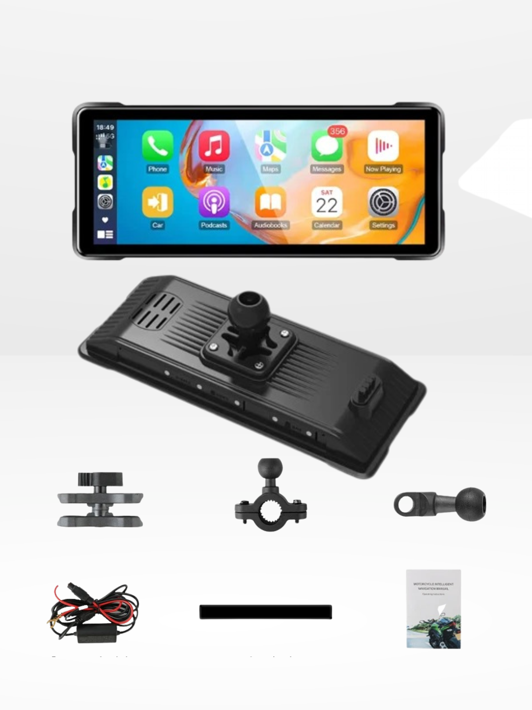 Écran Carplay Moto | Étanche & Universel – Navigation, Sécurité & Connectivité