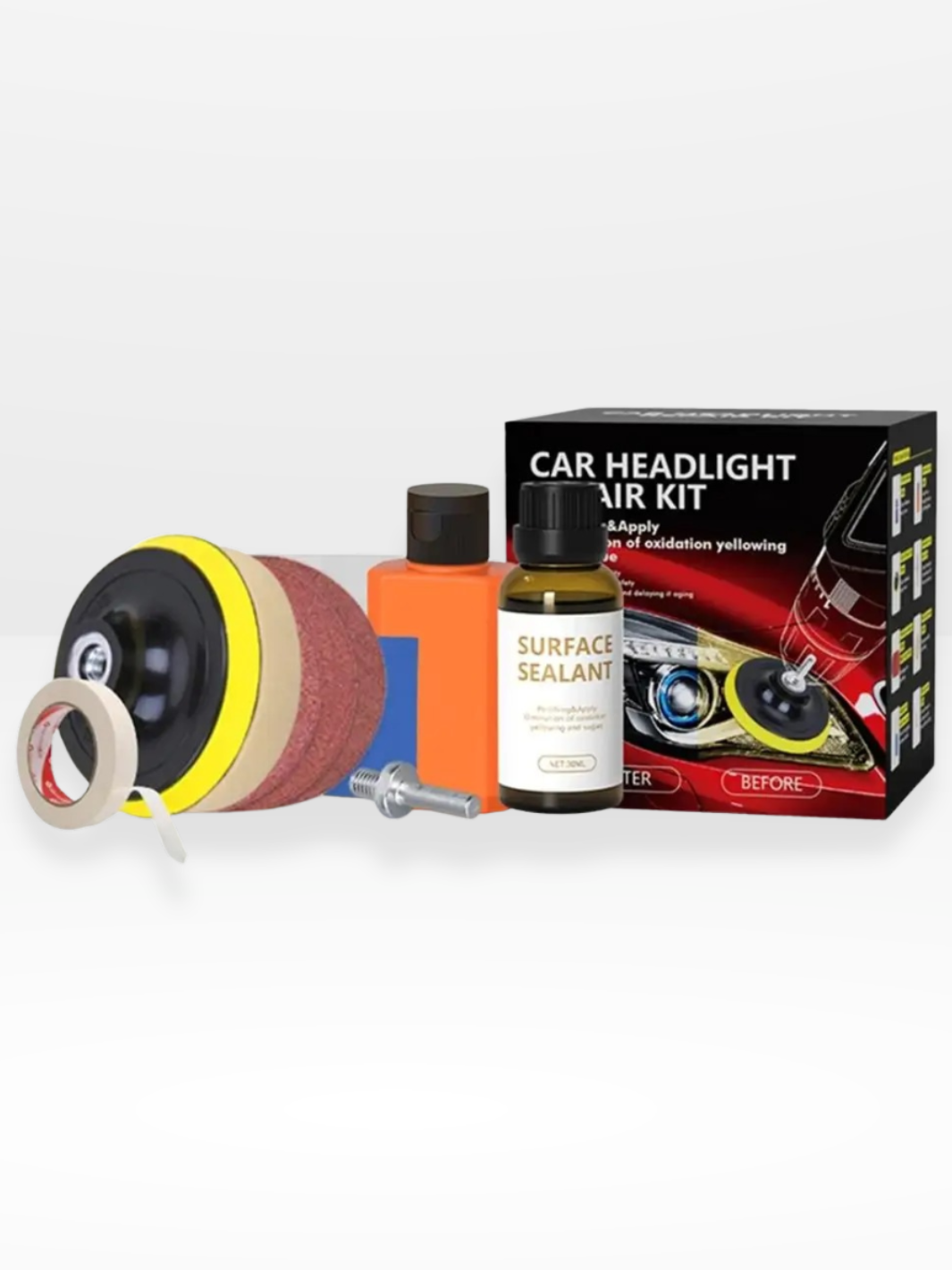 Kit Polissage Phare| Rénovez Vos Phares en Quelques Minutes