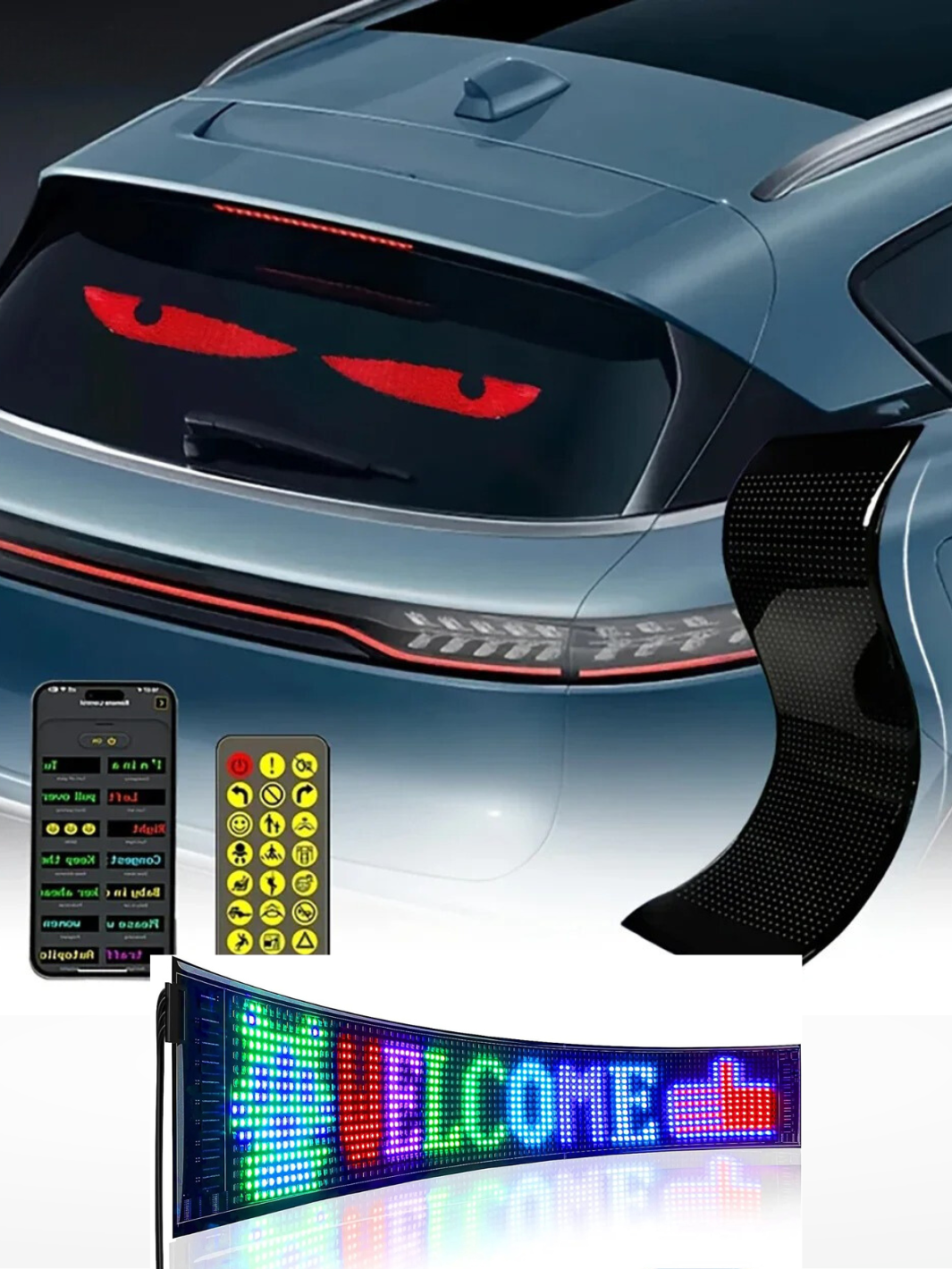 Panneau LED Personnalisable pour Voiture