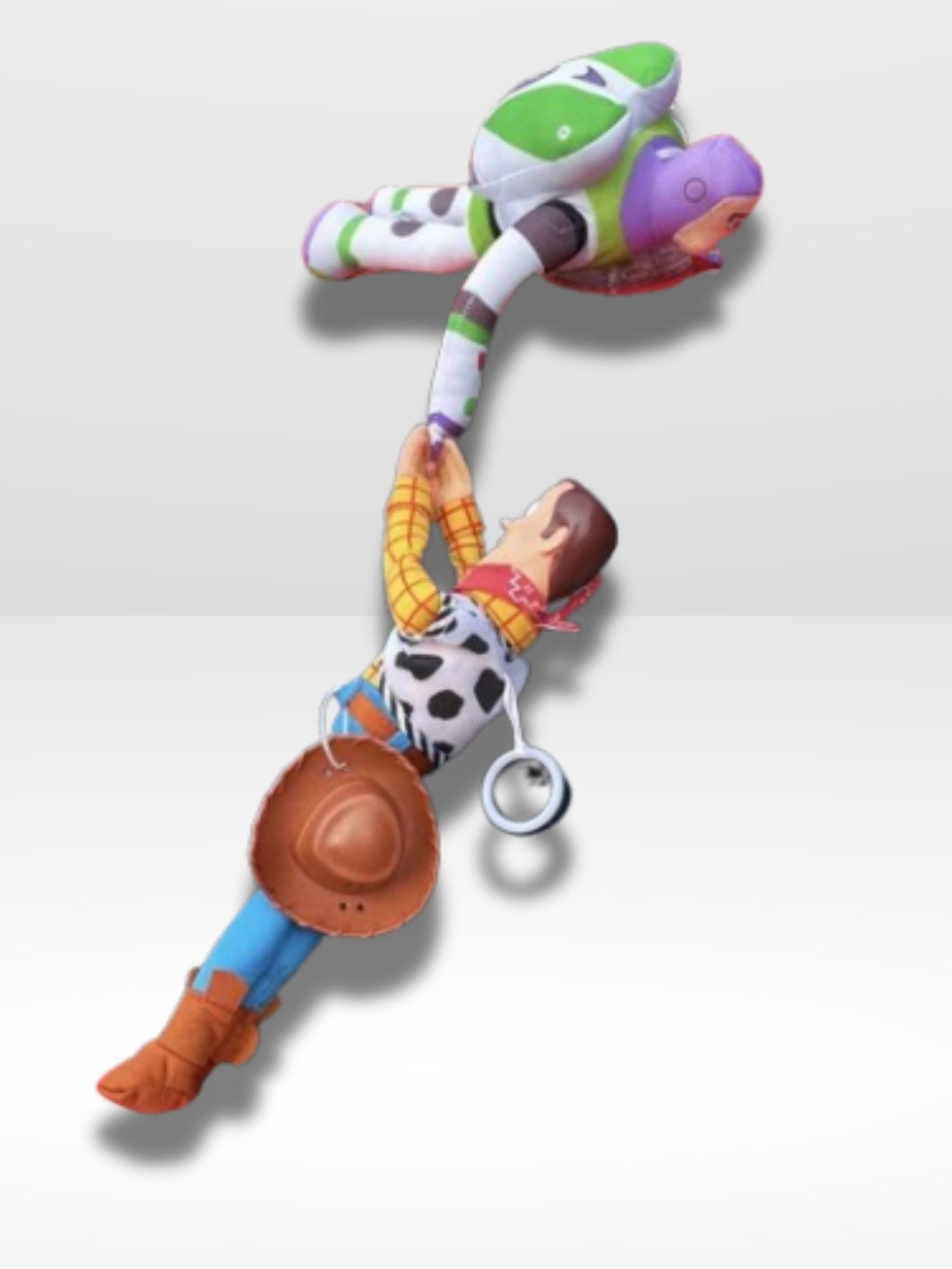 Jouet Peluche Toy Story Woody et Buzz Accroche Voiture