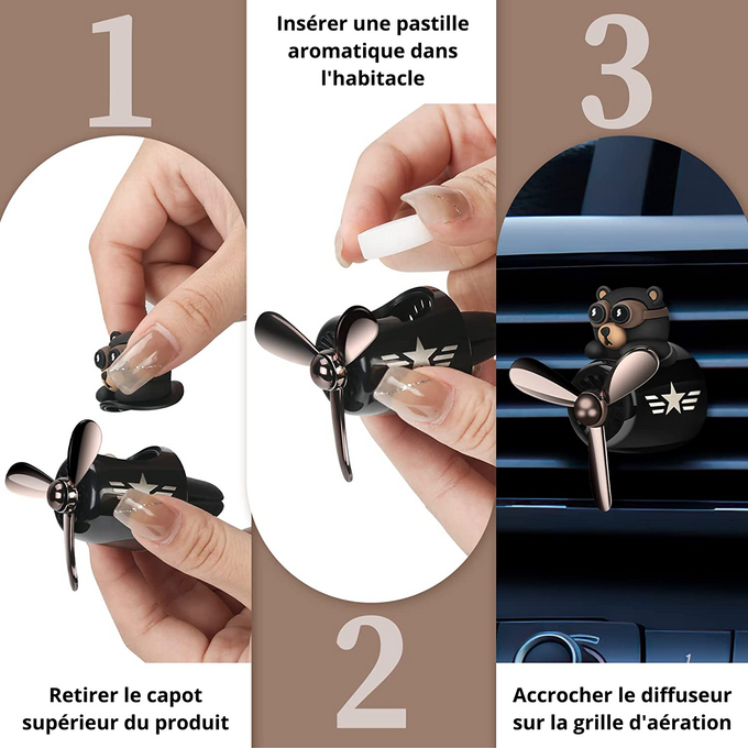 Désodorisant pour Voiture Petit Ours Pilote