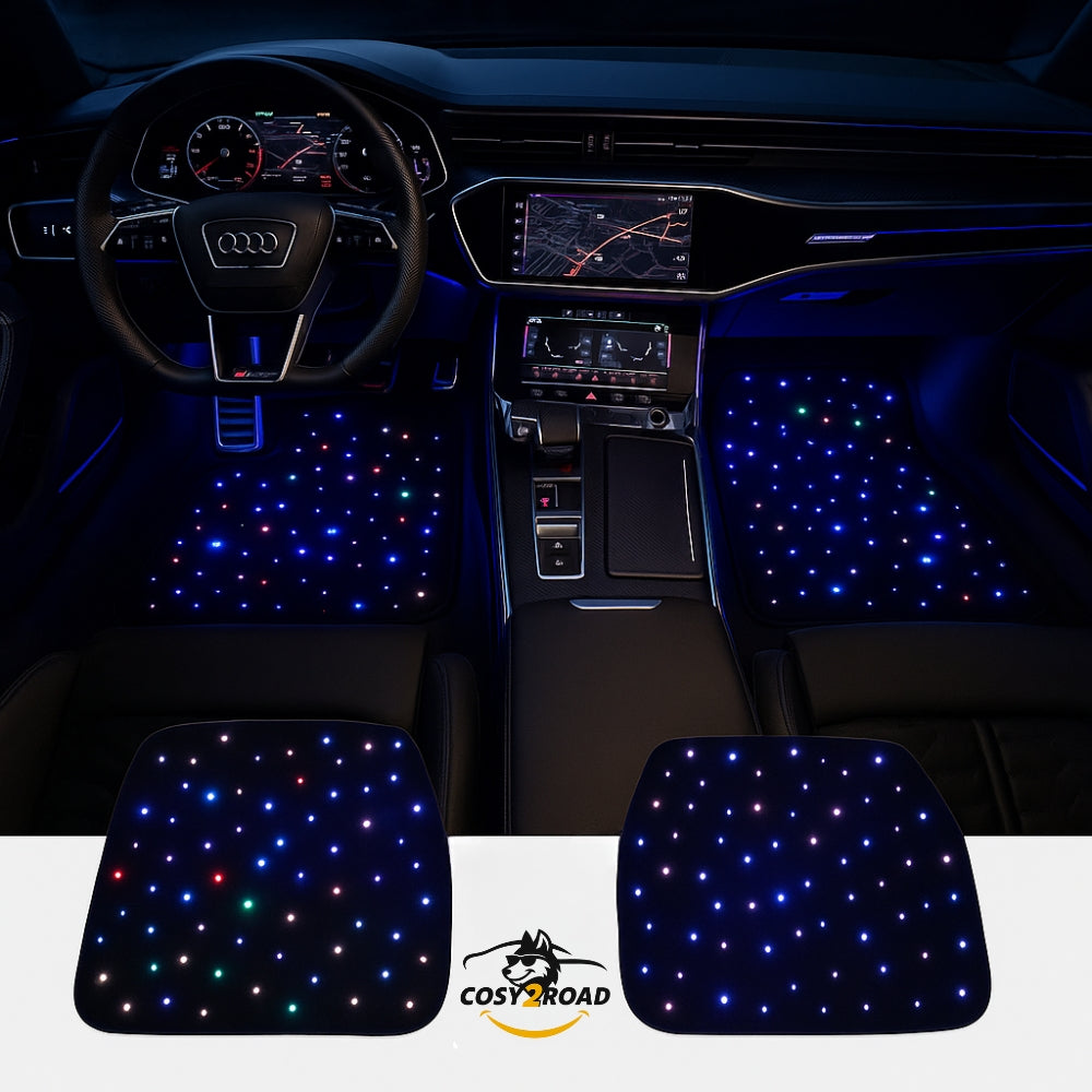 Tapis de sol LED étoilés pour voiture – Ambiance lumineuse haut de gamme