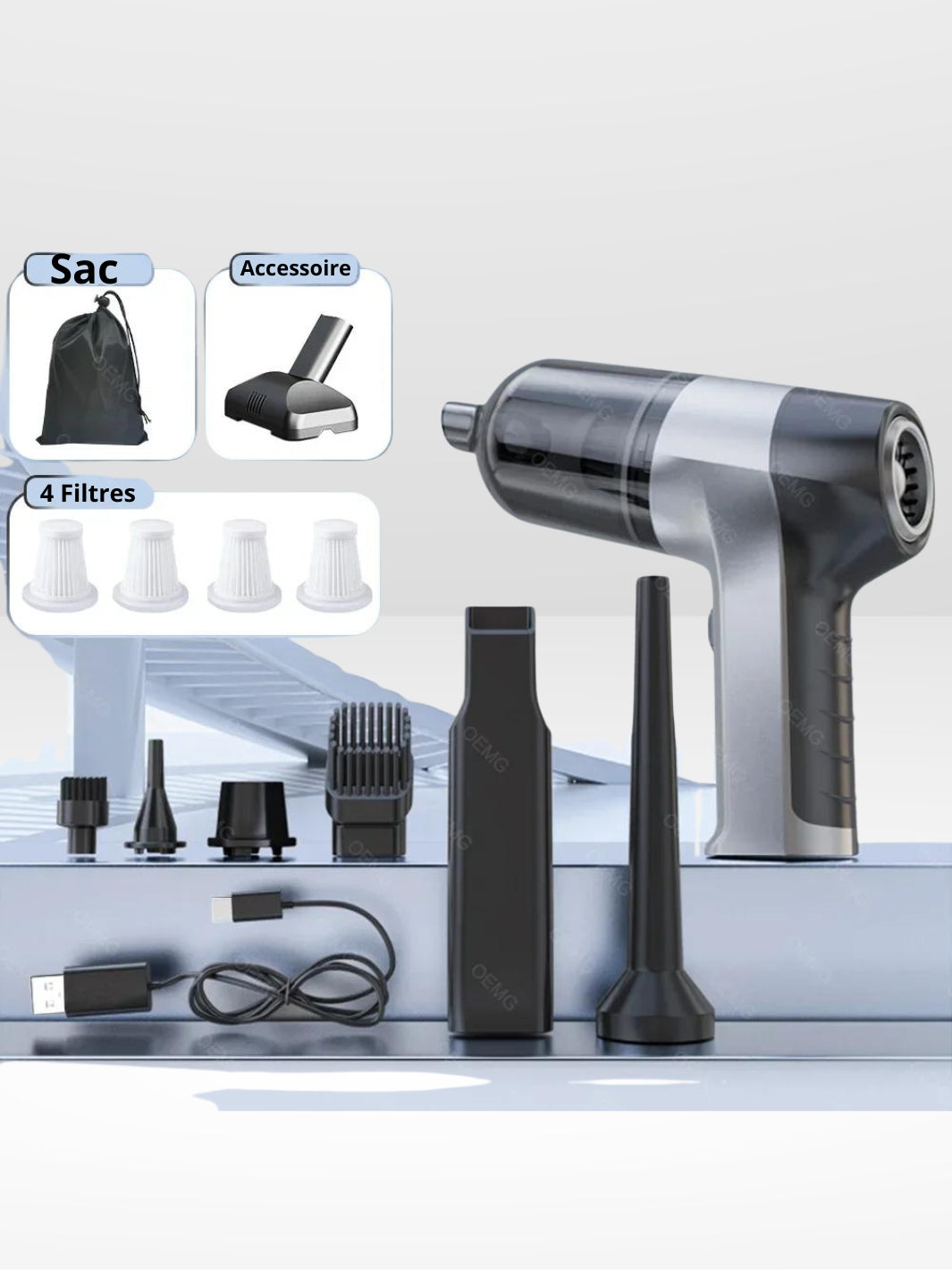 Aspirateur Voiture Sans fil Puissant – Cosy2Road - Main Image