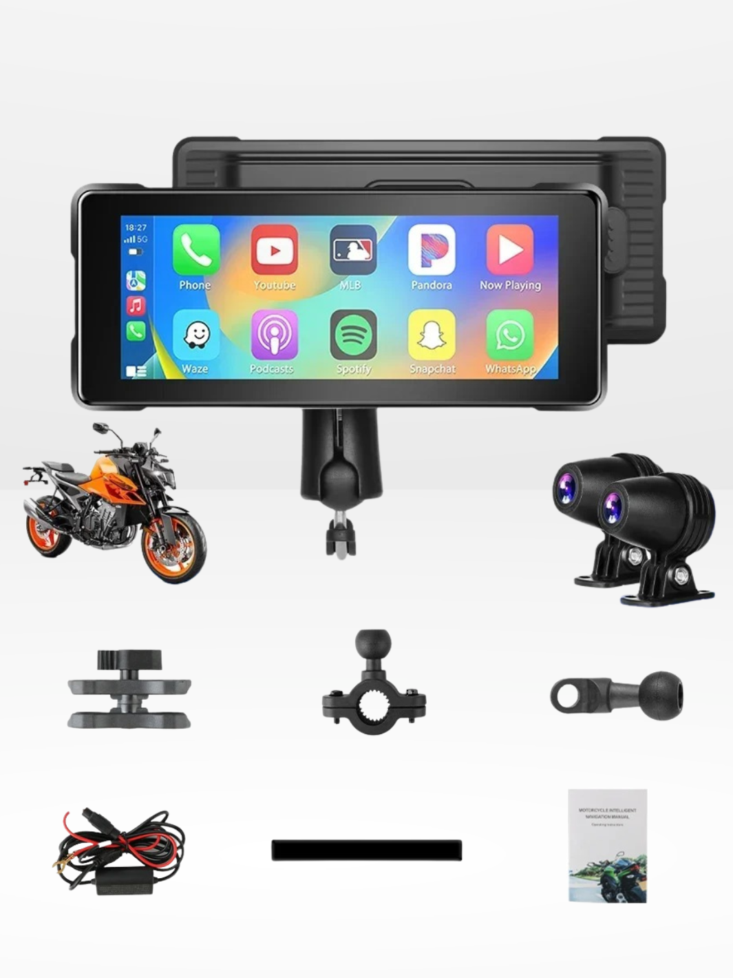 Écran Carplay Moto | Étanche & Universel – Navigation, Sécurité & Connectivité
